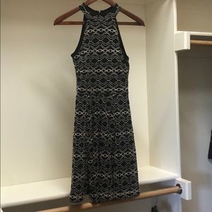 Black and cream designed dress